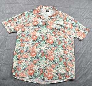 Springfield Armory Floral Rifle & American Flag Hawaiian Aloha Shirt Size L